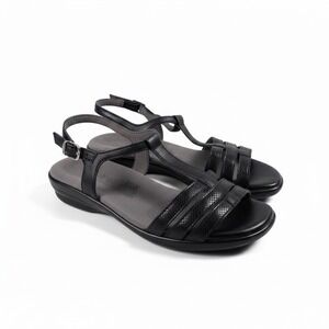 SAS Tripad Comfort Black Leather Strappy Sandals Casual Everyday Women's Size 9